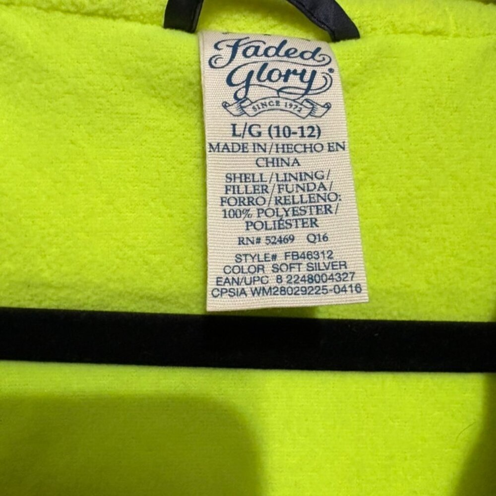 Faded Glory Kids Camo Puffer Jacket Hooded Zip Front Boys Girls L 10 12 - Picture 2 of 4